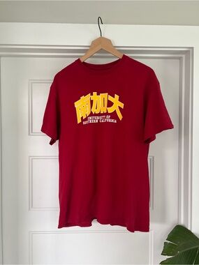 Heritage Red Tee with Yellow USC in Chinese Print